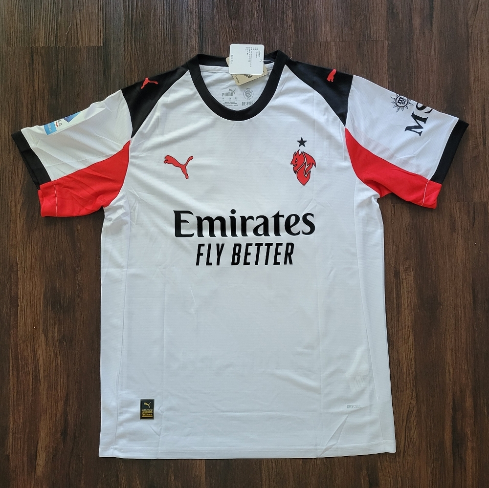 Luka Modric #14 AC Milan New Men's Seria A 2025/26 Puma White Away Soccer Jersey
